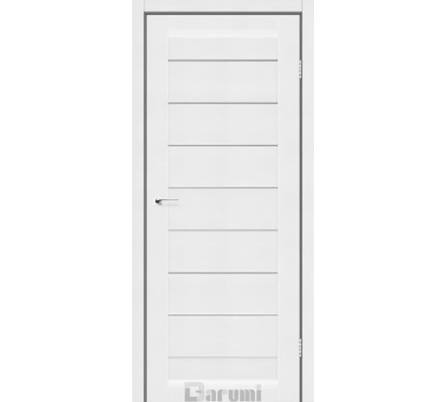 Міжкімнатні Двері Darumi Doors Leona білий текстурний Чорне скло