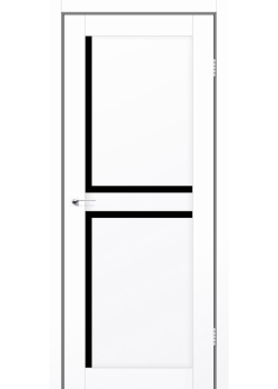 Двері Darumi Doors CARMEN білий матовий Чорне скло
