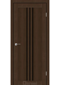 Двері Darumi Doors Christi дуб честнат Чорне скло