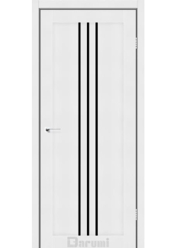 Двері Darumi Doors Christi білий текстурний Чорне скло