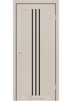 Двері Darumi Doors Christi димчастий краст Чорне скло