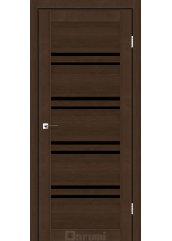 Двері Darumi Doors Mary дуб честнат Чорне скло