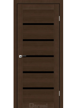 Двері Darumi Doors Tina дуб честнат Чорне скло