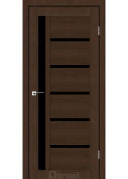 Двері Darumi Doors Arny дуб честнат Чорне скло
