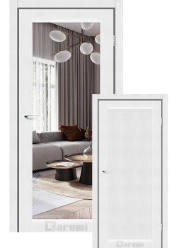 Двері Darumi Doors Violeta білий текстурний з одностороннім дзеркалом
