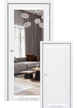 Двері Darumi Doors Violeta білий мат з одностороннім дзеркалом