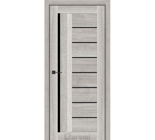 Міжкімнатні Двері Darumi Doors Floriana-01 горіх вайт рівер Чорне скло