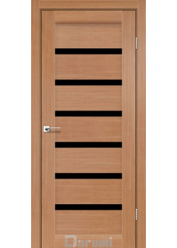 Двері Darumi Doors Vela дуб натуральний Чорне скло
