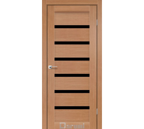 Міжкімнатні Двері Darumi Doors Vela дуб натуральний Чорне скло