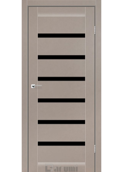 Двері Darumi Doors Vela сірий краст Чорне скло