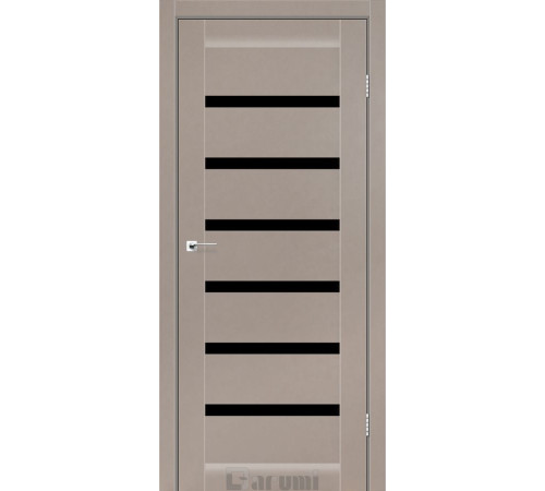 Міжкімнатні Двері Darumi Doors Vela сірий краст Чорне скло