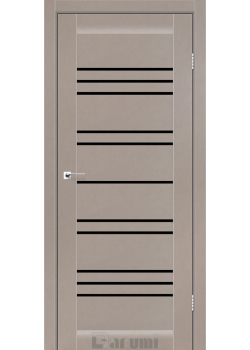 Двері Darumi Doors Versal сірий краст Чорне скло
