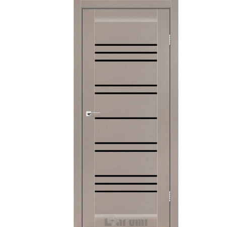 Міжкімнатні Двері Darumi Doors Versal сірий краст Чорне скло