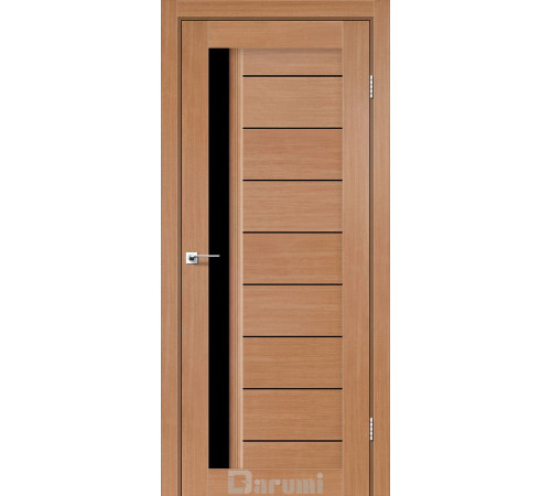 Міжкімнатні Двері Darumi Doors Bordo дуб натуральний Чорне скло