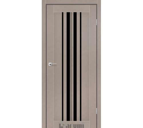 Міжкімнатні Двері Darumi Doors Prime сірий краст Чорне скло