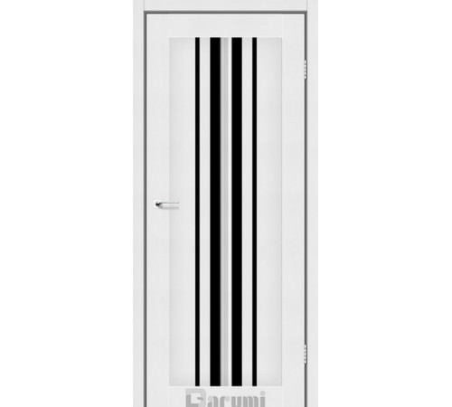 Міжкімнатні Двері Darumi Doors Prime білий текстурний Чорне скло