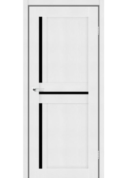 Двері Darumi Doors Next білий текстурний Чорне скло
