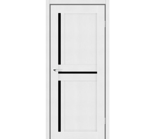 Межкомнатные Двери Darumi Doors Next белый текстурный Черное стекло