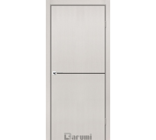 Межкомнатные Двери Darumi Doors Plato Line PTL-03 дуб ольс (декор с алюминия черного цвета)