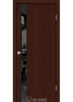 Двері Darumi Doors Plato Line PTL-04 венге панга Чорне скло