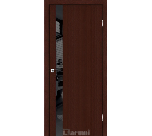 Міжкімнатні Двері Darumi Doors Plato Line PTL-04 венге панга Чорне скло