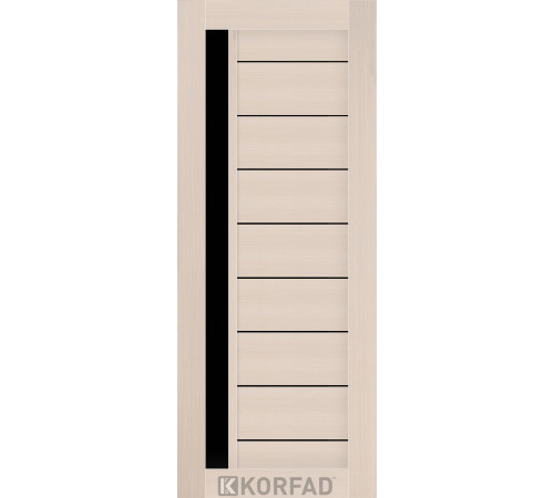 Міжкімнатні Двері Korfad NOVARA - MDF накладки на вхідні двері NO-04 Чорне скло