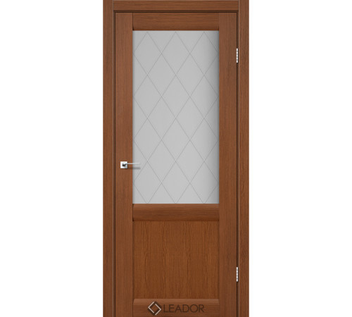 Міжкімнатні Двері Leador Doors Laura LR-01 сатин білий браун