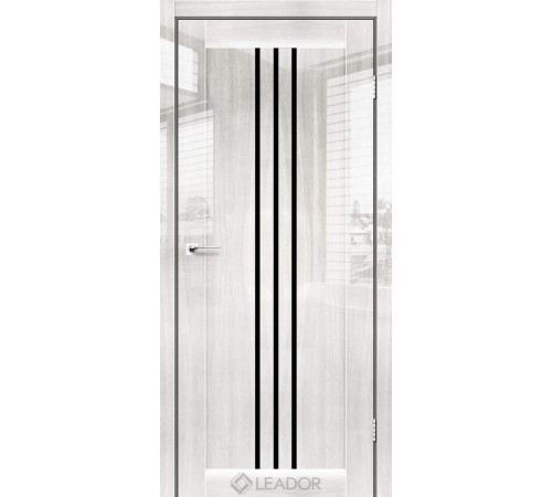 Міжкімнатні Двері Leador Gloss BURANO Чорне скло
