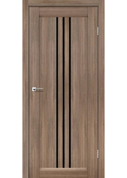 Двері Leador Doors Verona сіре дерево Чорне скло