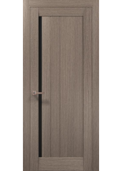 Двери Папа Карло Millenium ML-611 дуб серый Черное стекло