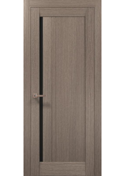 Двери Папа Карло Millenium ML-612 дуб серый Черное стекло