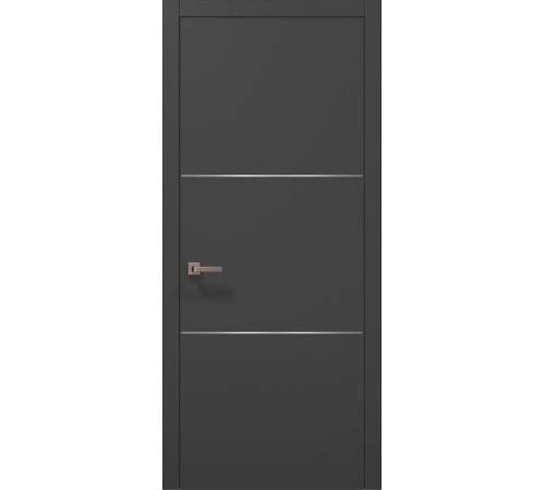 Міжкімнатні Двері Папа Карло Plato PL-23 темно-сірий супермат