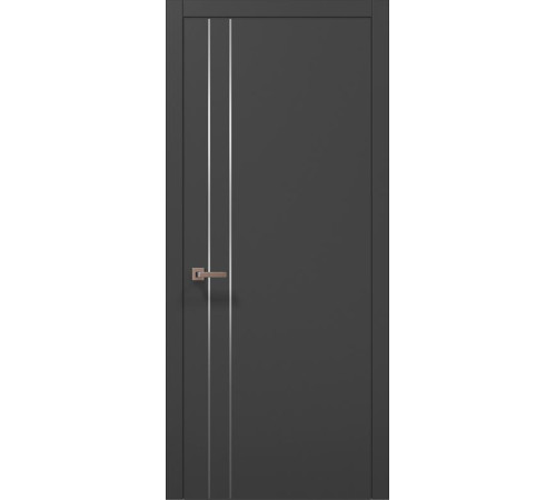 Міжкімнатні Двері Папа Карло Plato PL-24 темно-сірий супермат