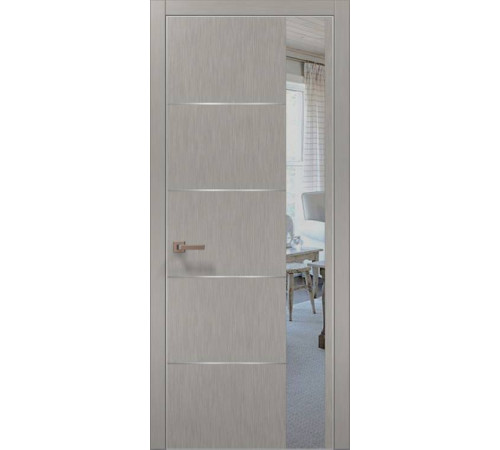 Двери Папа Карло Plato PL-11 шелк серебро