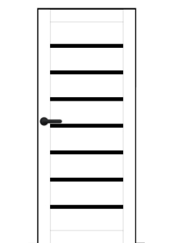 Двері Portalino Doors PL-PP-02 Чорне скло