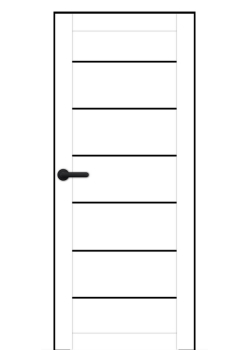 Двері Portalino Doors PL-PP-08 Чорне скло