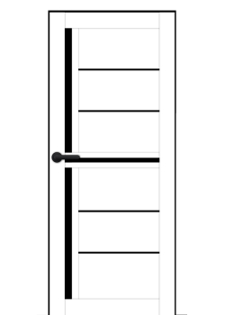 Двері Portalino Doors PL-PP-06 Чорне скло