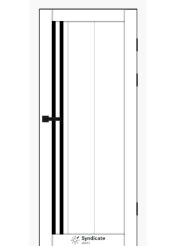 Двері Syndicate Doors SD-PVC-136 білий Чорне скло
