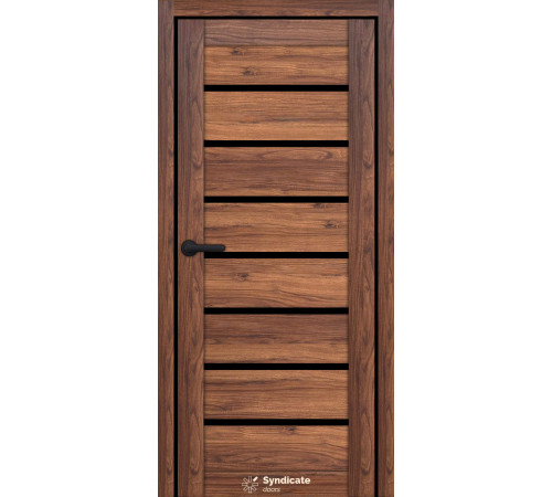 Межкомнатные Двери Syndicate Doors SD-ECOTOP-102 Черное стекло