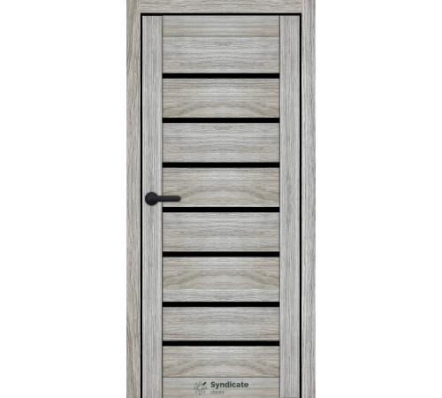 Межкомнатные Двери Syndicate Doors SD-ECOTOP-102 Черное стекло