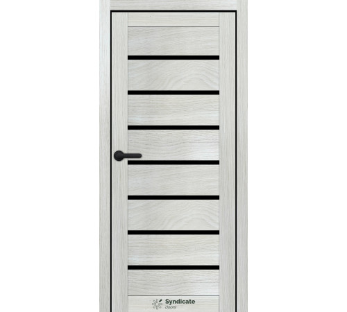 Межкомнатные Двери Syndicate Doors SD-ECOTOP-102 Черное стекло