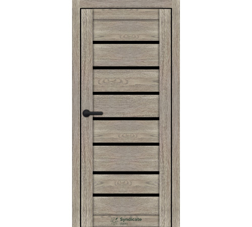 Межкомнатные Двери Syndicate Doors SD-ECOTOP-102 Черное стекло