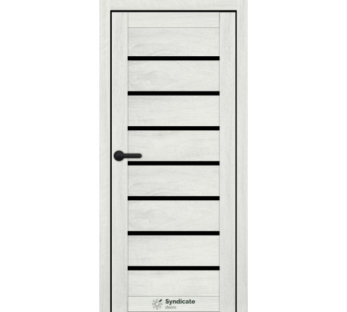 Межкомнатные Двери Syndicate Doors SD-ECOTOP-102 Черное стекло