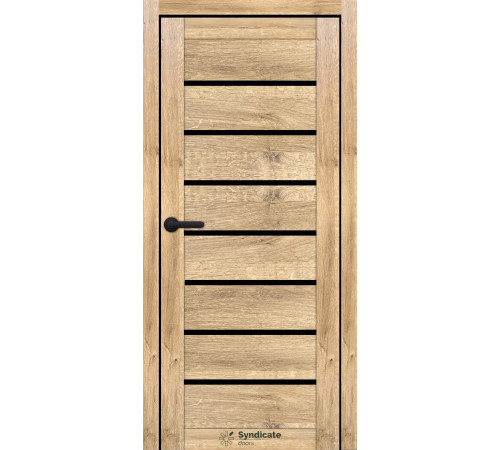 Межкомнатные Двери Syndicate Doors SD-ECOTOP-102 Черное стекло