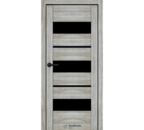 Межкомнатные Двери Syndicate Doors SD-ECOTOP-105 Черное стекло
