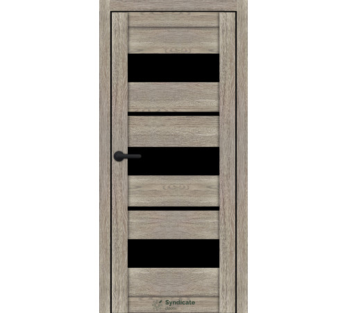 Межкомнатные Двери Syndicate Doors SD-ECOTOP-105 Черное стекло