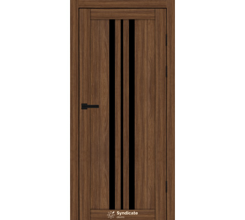 Межкомнатные Двери Syndicate Doors SD-ECOTOP-107 Черное стекло