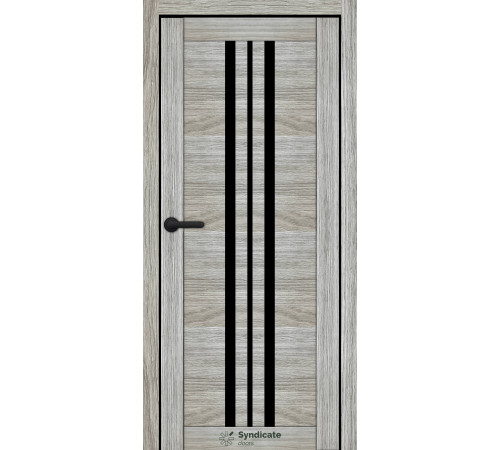 Межкомнатные Двери Syndicate Doors SD-ECOTOP-107 Черное стекло