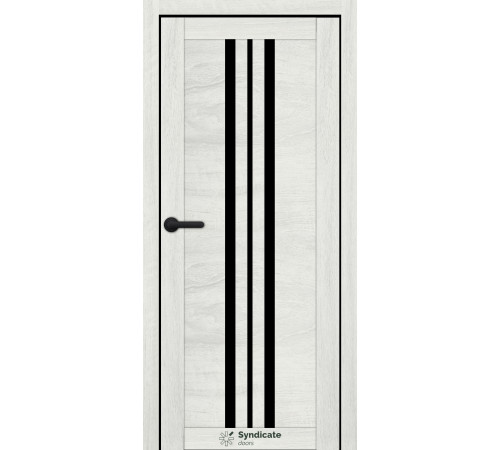 Межкомнатные Двери Syndicate Doors SD-ECOTOP-107 Черное стекло
