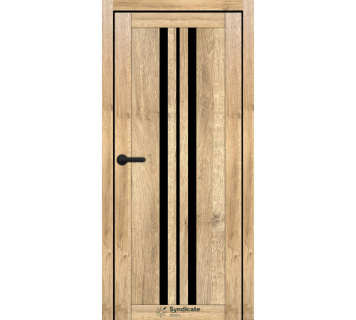 Межкомнатные Двери Syndicate Doors SD-ECOTOP-107 Черное стекло
